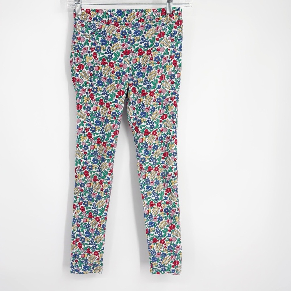 Mini Boden 10Y Floral Corduroy Pants Colorful Stretch Preppy Back To School UK